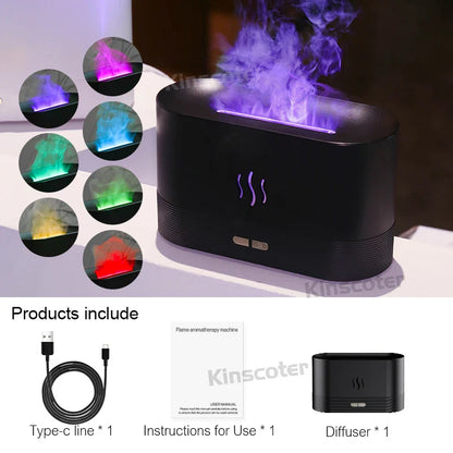 Aroma Diffuser & Humidifier | LED Flame Effect