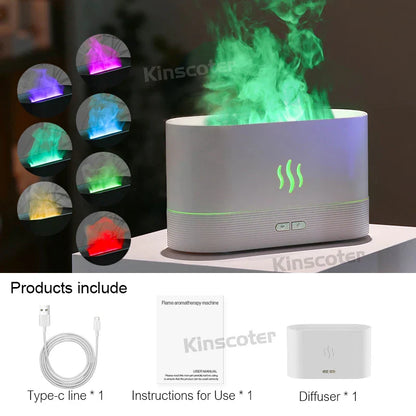 Aroma Diffuser & Humidifier | LED Flame Effect